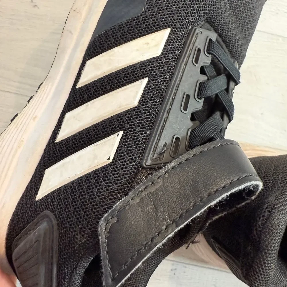 Adidas kids black and white 3 stripe sneaker little kids‎ 13